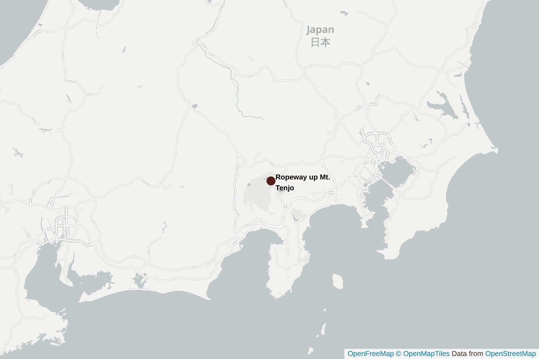 Carte de Ropeway up Mt. Tenjo