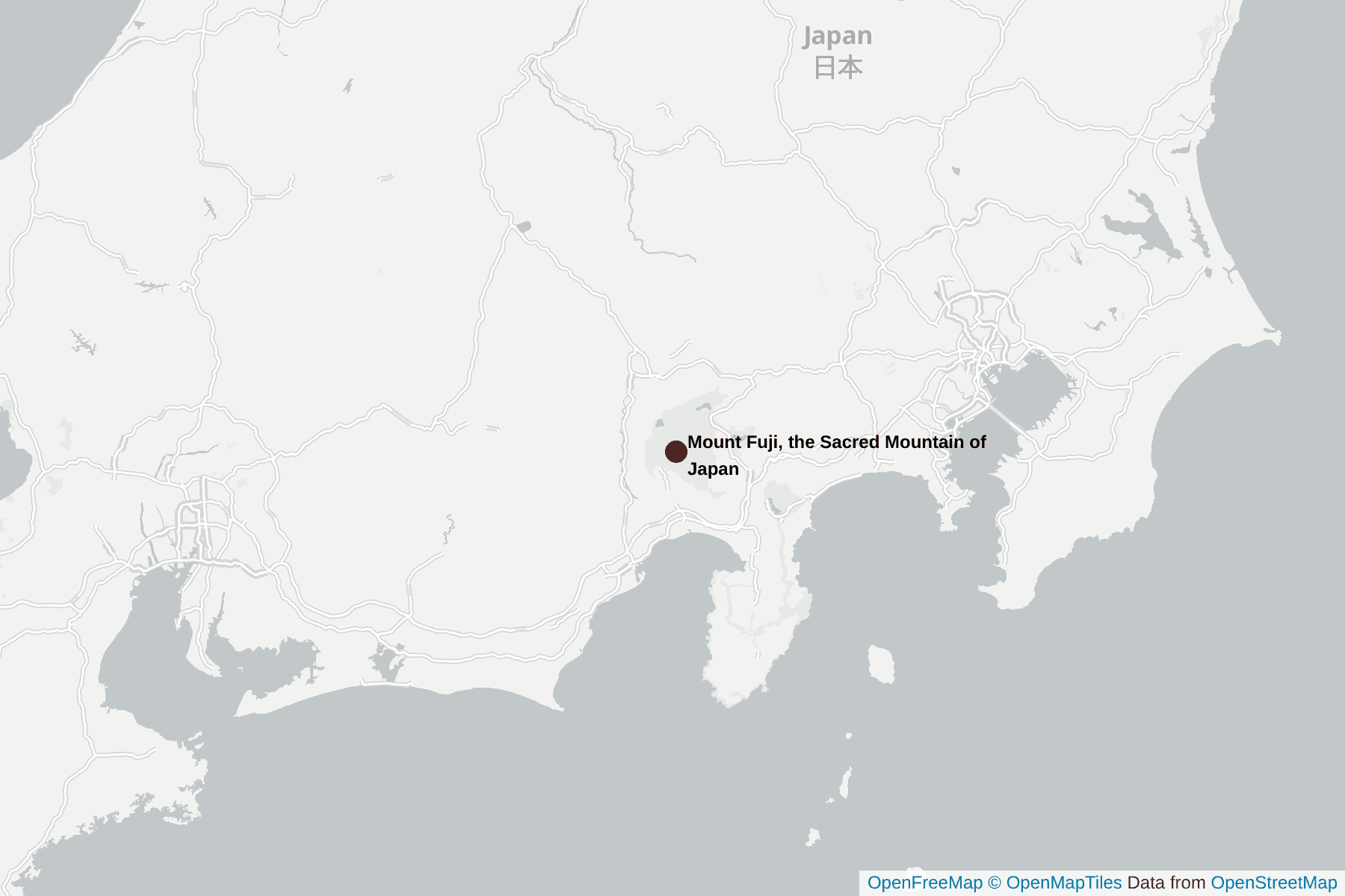 Carte de Mount Fuji, the Sacred Mountain of Japan